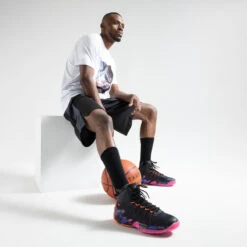 Basketbalschoenen Shield 500 15 Basketbalschoenen Shield 500 -Herenschoenenwinkel basketbalschoenen voor herendames ss500 zwart paars 7