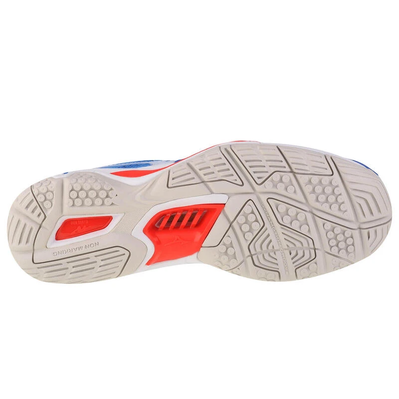 Mizuno Wave Stealth V, Mannen, Handbal, Handbalschoenen, Blauw 4 Mizuno Wave Stealth V, Mannen, Handbal, Handbalschoenen, Blauw - Afbeelding 4