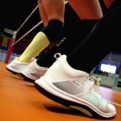 Volleybalschoenen Voor Dames FIT Regelmatig Gebruik Wit/muntgroen -Herenschoenenwinkel volleybalschoenen voor dames fit regelmatig gebruik witmuntgroen 10