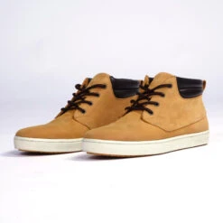 Herenschoenenwinkel -Herenschoenenwinkel waterdichte leren zeilschoenen voor heren 500 oker 1